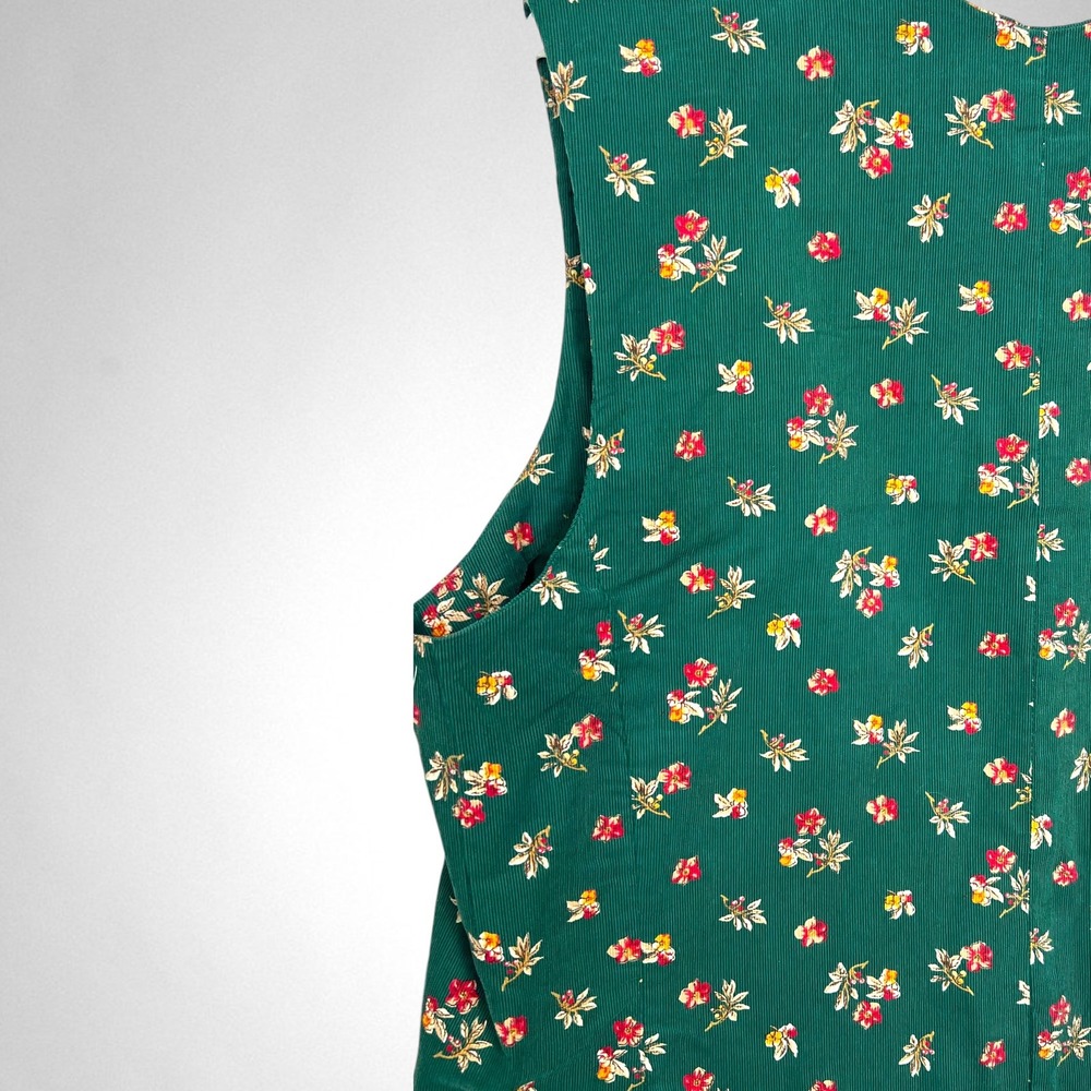 NWT Vintage KAREN SCOTT Green Corduroy Vest XL - Picture 6 of 10